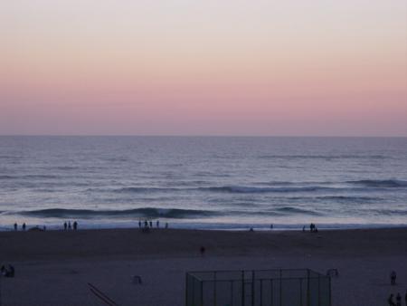 couché  de soleil de la plage de Léon